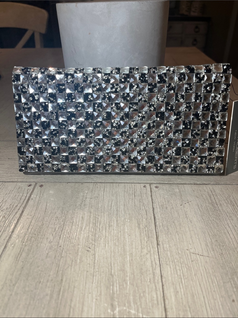 Sondra Roberts Crystal-Embellished Evening Crossbody/Clutch